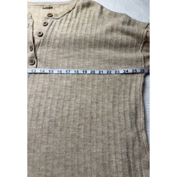 Abercrombie Fitch Soft A&F Cozy Mocha Brown Henley Long Sleeve Top Womens M EUC - Picture 3 of 7